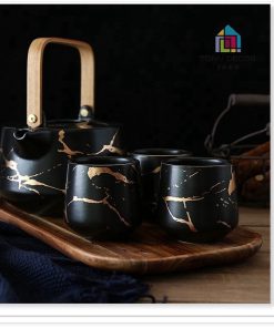 BỘ ẤM TRÀ GOLD MARBLE COASTERS