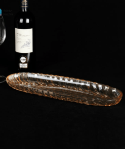 BROWN SUGAR GLASS FRUIT PLATE